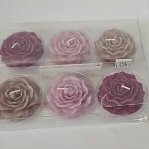 6 peony candles